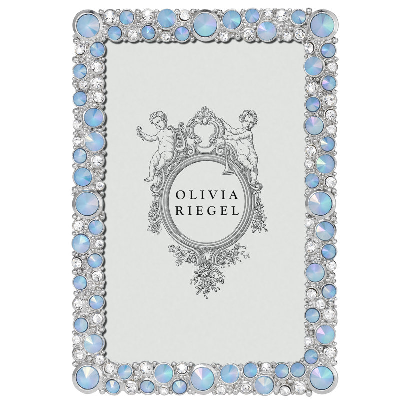 McKenzie Metal Picture Frame, Blue/Silver, 5" x 7"