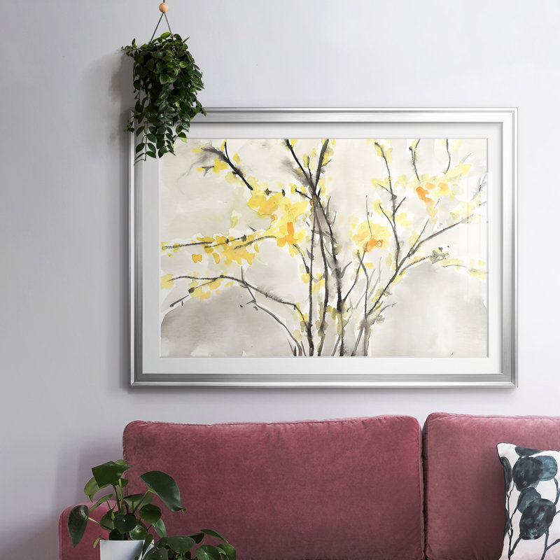Blissful Elegance I, reproduction d'art encadrée, Argent, H 27 po x l 39 po x P 1,5 po