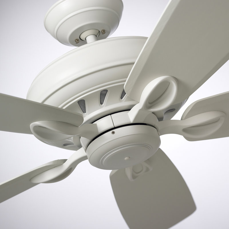 Ventilateur de plafond standard avec commande murale, Blanc satiné