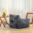 Oversized Comfy Bead-Filled Bean Bag Chair With Armrests For Ultimate Relaxation And Comfort In Living Rooms, Bedrooms, And Dorms-163618214