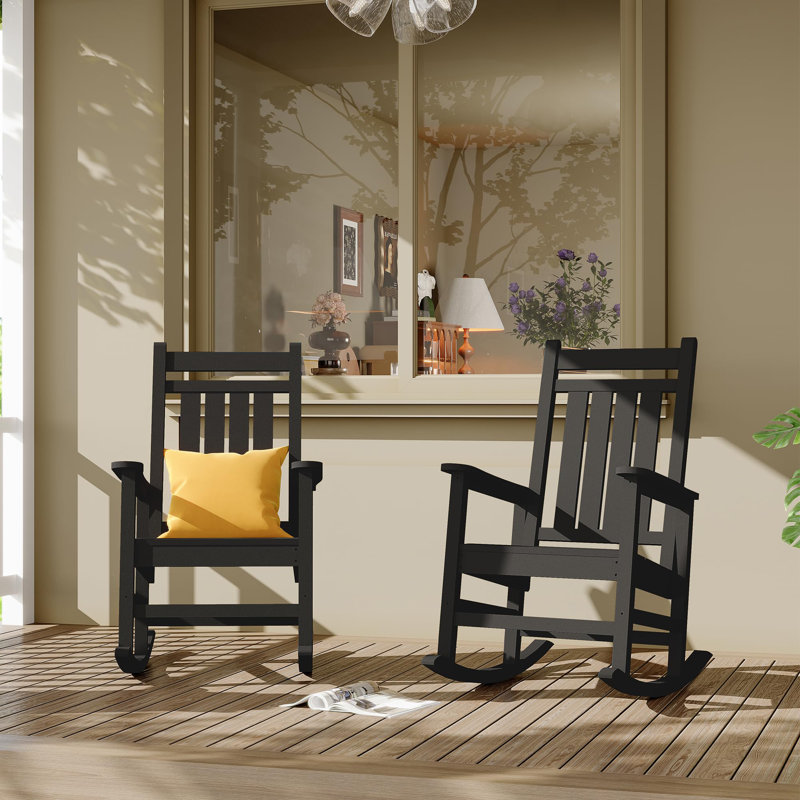 Outdoor Adirondack Chair, Black