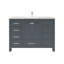 Ensemble de meuble-lavabo autoportant gris anthracite avec plateau en quartz de Carrare 48 po Anvay-1141483230-1147720378