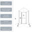 Porte de douche pivotante 34,75 po x 34,75 po x 72 po - Enceinte en verre trempé noir mat pour salle de bain confortable-124961270