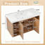 Ensemble de meuble-lavabo mural contemporain en bois aggloméré 42 po 19,69 x 23,5 po Contemporary