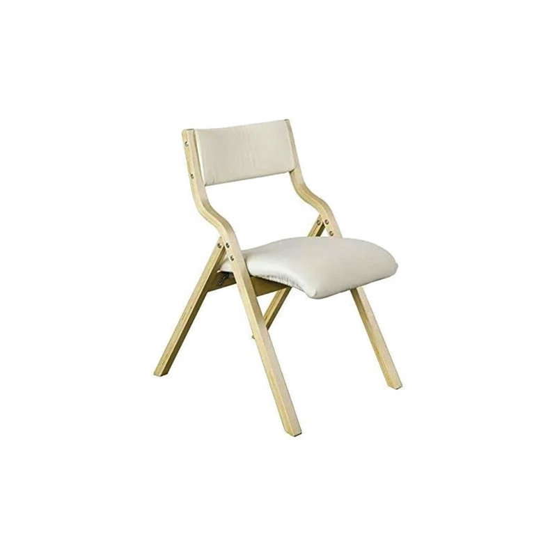 Aara 44cm H Solid Wood Side Chair in Light Grey, Beige
