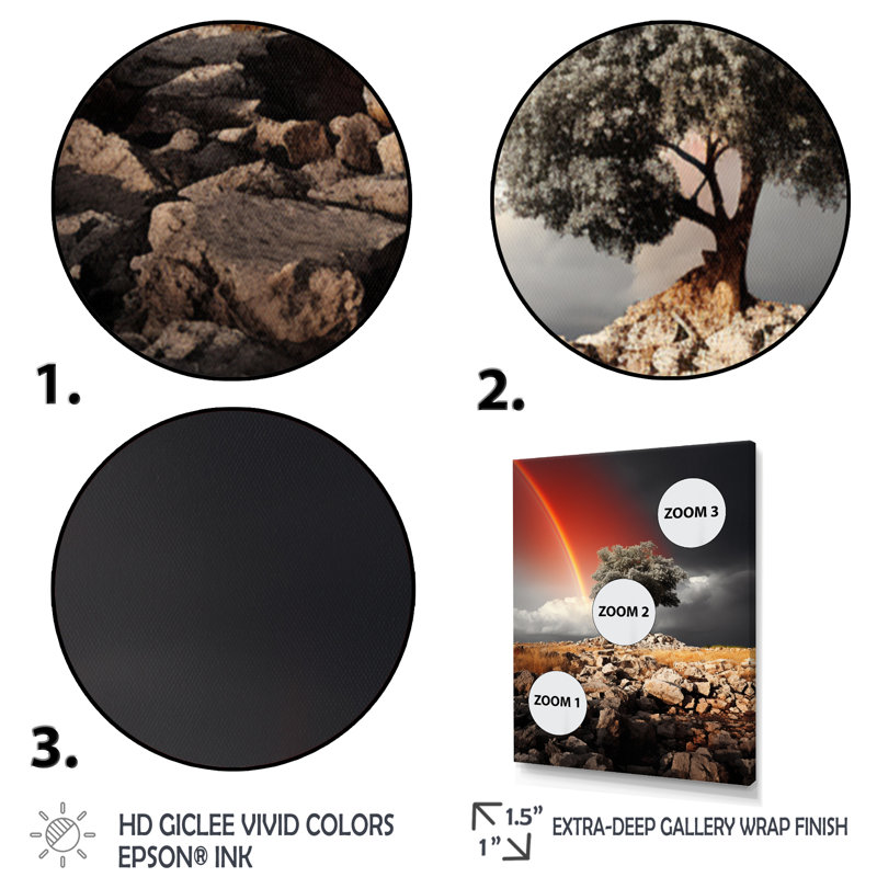 Paysage arc-en-ciel monochrome Euphoria, H 20 po x l 12 po x P 1 po, Cadre flottant blanc