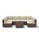 Algarin Wicker 6 - Person Modular Patio Conversation Sets with Cushions
