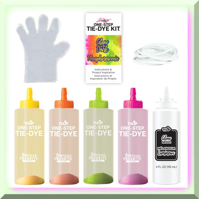 Glowing Fabric Tie-Dye Kit with Neon Dyes
