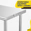 Table de préparation en acier inoxydable, tables de travail de cuisine 48 * 24 pouces avec roulettes, table de travail commerciale NSF pour le restaurant et la maison