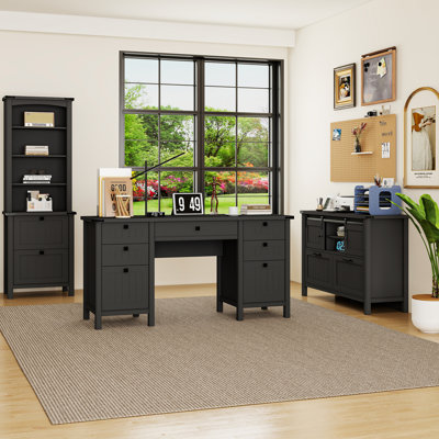 3-Piece Computer Desk Office Set