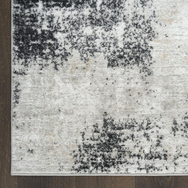 Tapis d'intérieur gris anthracite moderne 2 pi x 4 pi Lafever, Tapis de couloir 2 pi x 4 pi