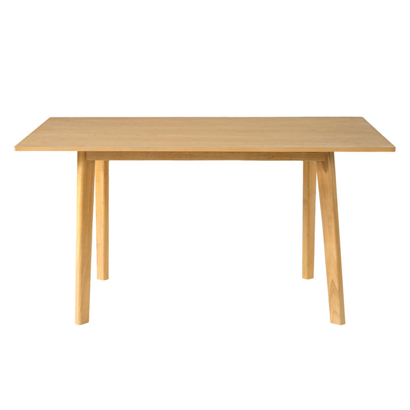 60" Rustic Farmhouse Dining Table - Solid Wood Frame, Minimalist Modern Dining Table For Kitchen, Dining Room, Living Room, Natural