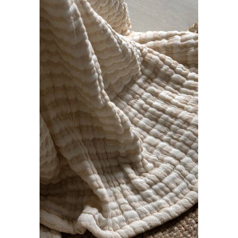 Avren Linen Blend Solid Colour Bedspread