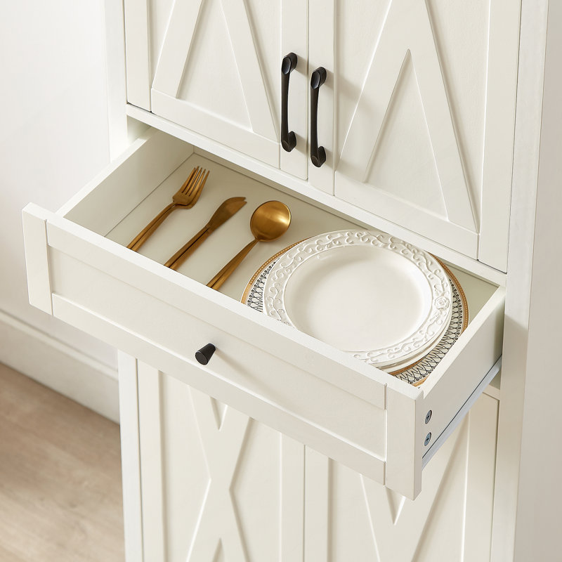 Armoire d'appoint 66 ", blanc, Blanc