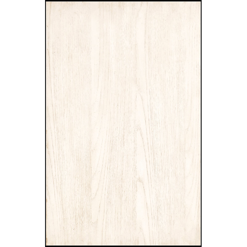 Table de chevet transitionnelle à finition blanche brossée avec tiroir caché, parfaite pour les chambres rustiques et modernes.