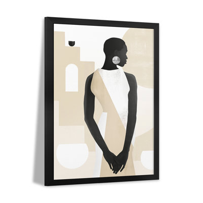 «Abstract Minimalisme Girl», affiches encadrées de qualité supérieure
