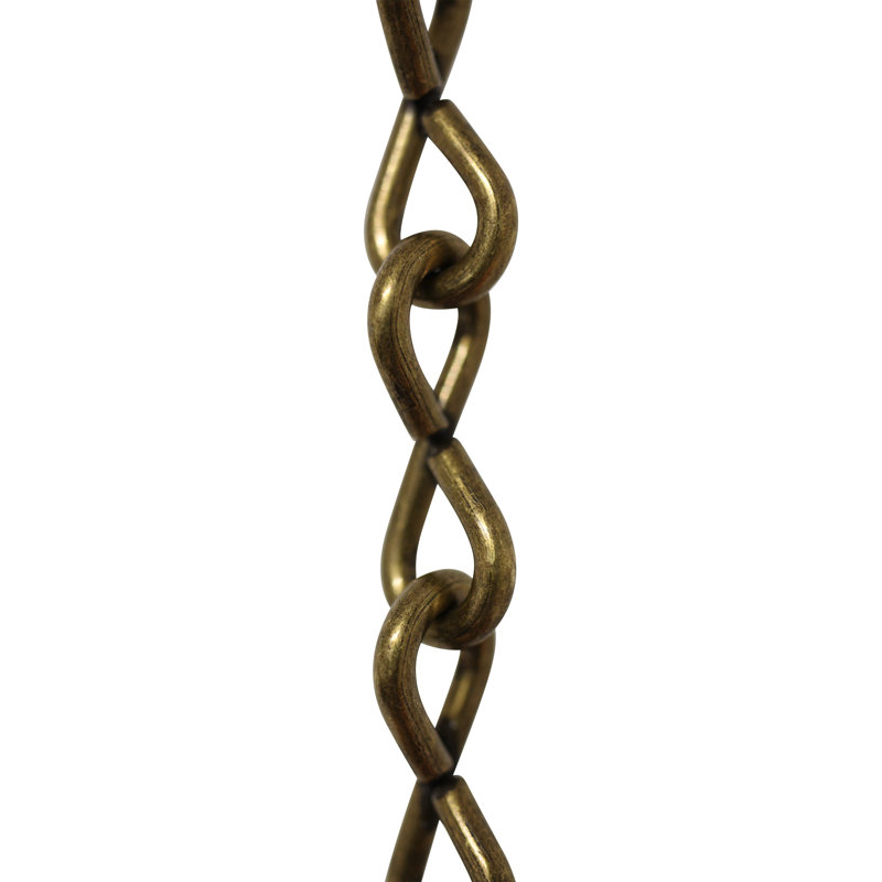 Decorative Solid Single Jack Fixture Chain or Chain Break (164 feet), Antique Brass