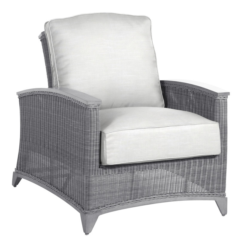Astoria Patio Chair with Cushions, Rollo Chambray InsideOut® Linen, Welt, Astoria #24 Oyster