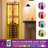 Samontha 67" Height Corner Bar Cabinet with LED Light and Outlet, Freestanding Corner Wine Rack with 6 Tier Wine Rack and Goblet Rack-1398116564