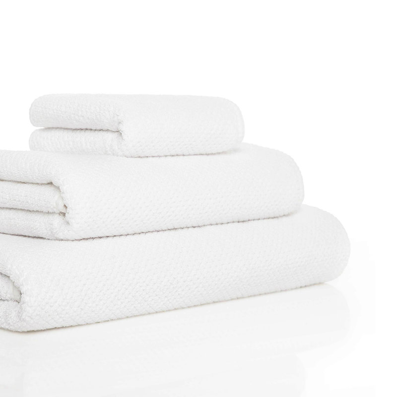 Bee Waffle Fingertip Towel, White