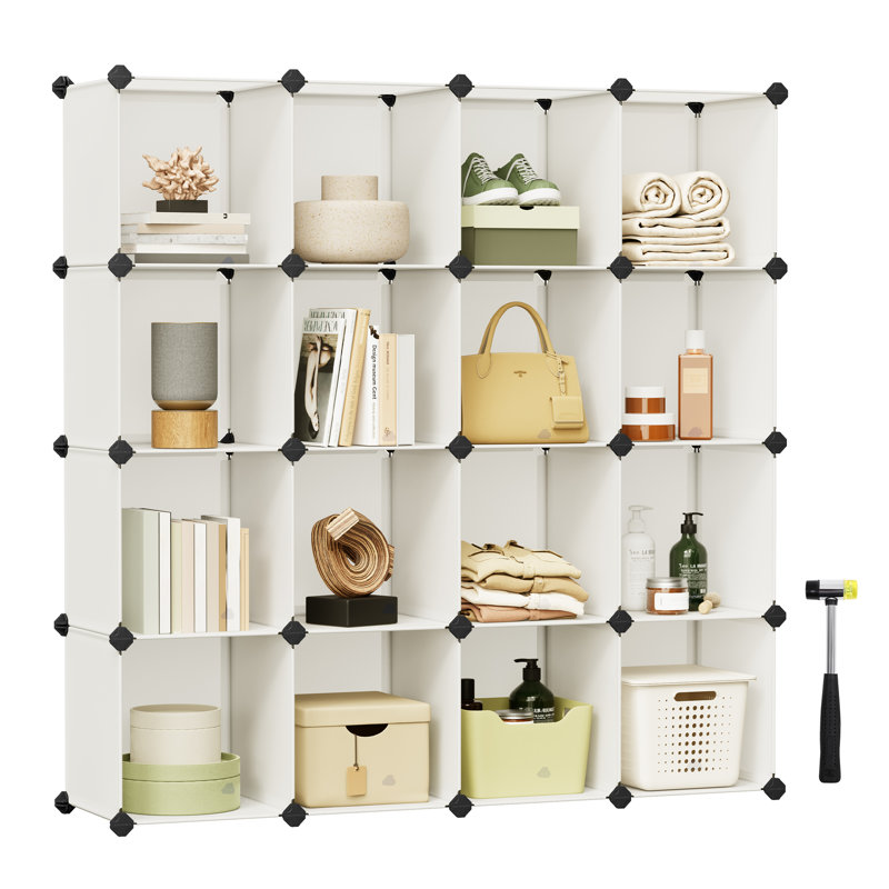 16 Pair Stackable Shoe Storage Cabinet