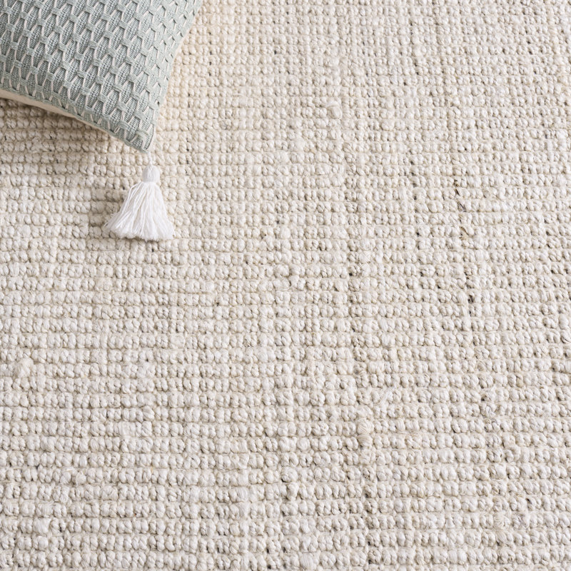 Tapis en jute tissé à la main Estrin, Rectangle de 10 pi x 14 pi, Bleach