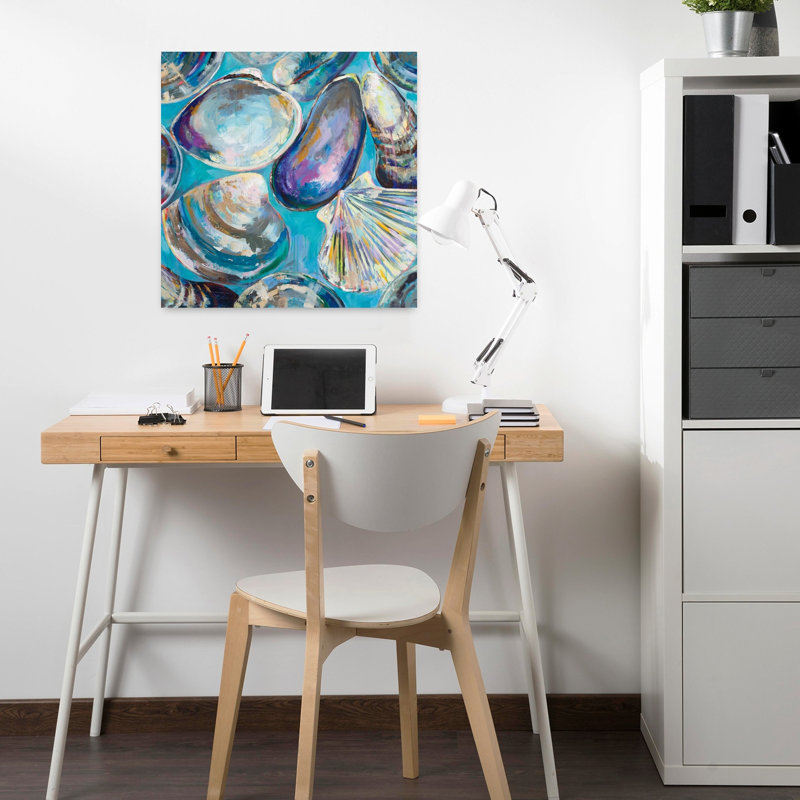 Découverte d'eau salée côtière avec art turquoise, H 18 po x l 18 po