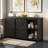 American Traditional Buffet Cabinet - Wood Storage Sideboard With Anti-slip Pads, French Country/farmhouse Style-1543439136