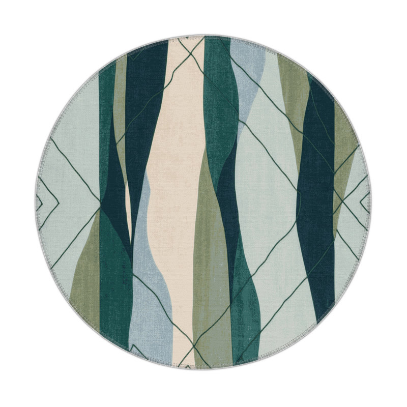 Cosmic Drift Indoor And Outdoor Area Rug, Round 5'