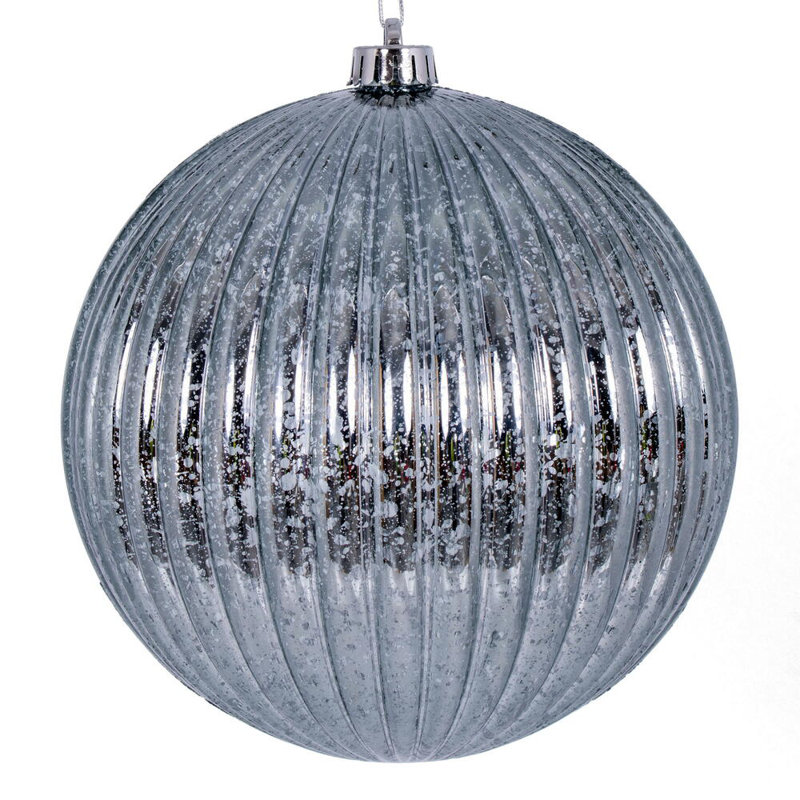 Ensemble de 6 boules de Noël Chistmas, Gris étain