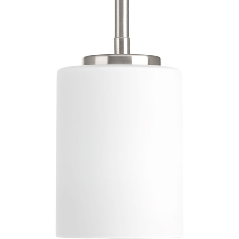 Luminaire suspendu cylindrique à 1 lumière Sarsfield, Nickel brossé