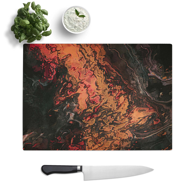 Tempered Glass Temper for a Dance in Abstract Chopping Board, 28.5 cm W x 20 cm L