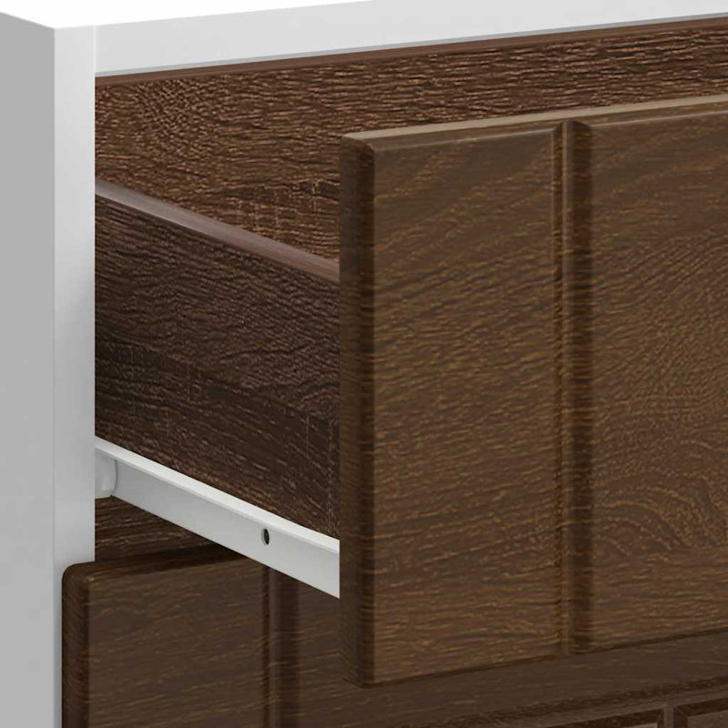 Pieds réglables en bois d'ingénierie vidaXL, Chêne brun, H 32,1 po x l 23,6 po x P 18,1 po