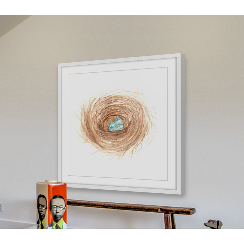 Thimble Sparrow - Single Picture Frame Painting, 41cm H x 41cm W x 3.81cm D