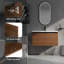 Meuble-lavabo de 36 po facile à assembler avec lavabo de comptoir en résine imperméable-349658966
