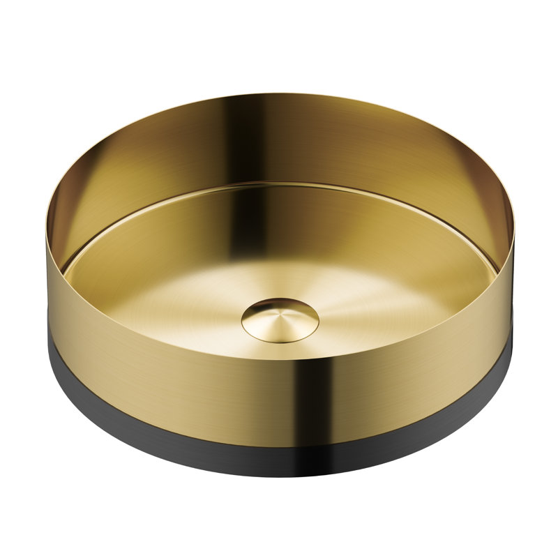 Lavabo de salle de bain Karran Cinox 15,75, Or / Gris