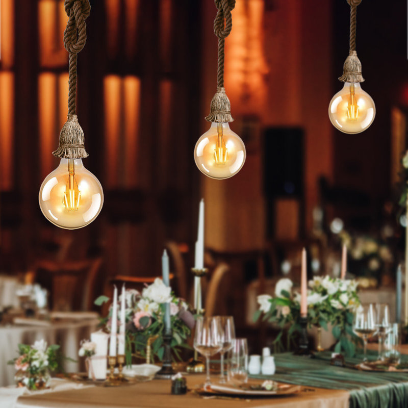 1 - Light Single Pendant, Brown