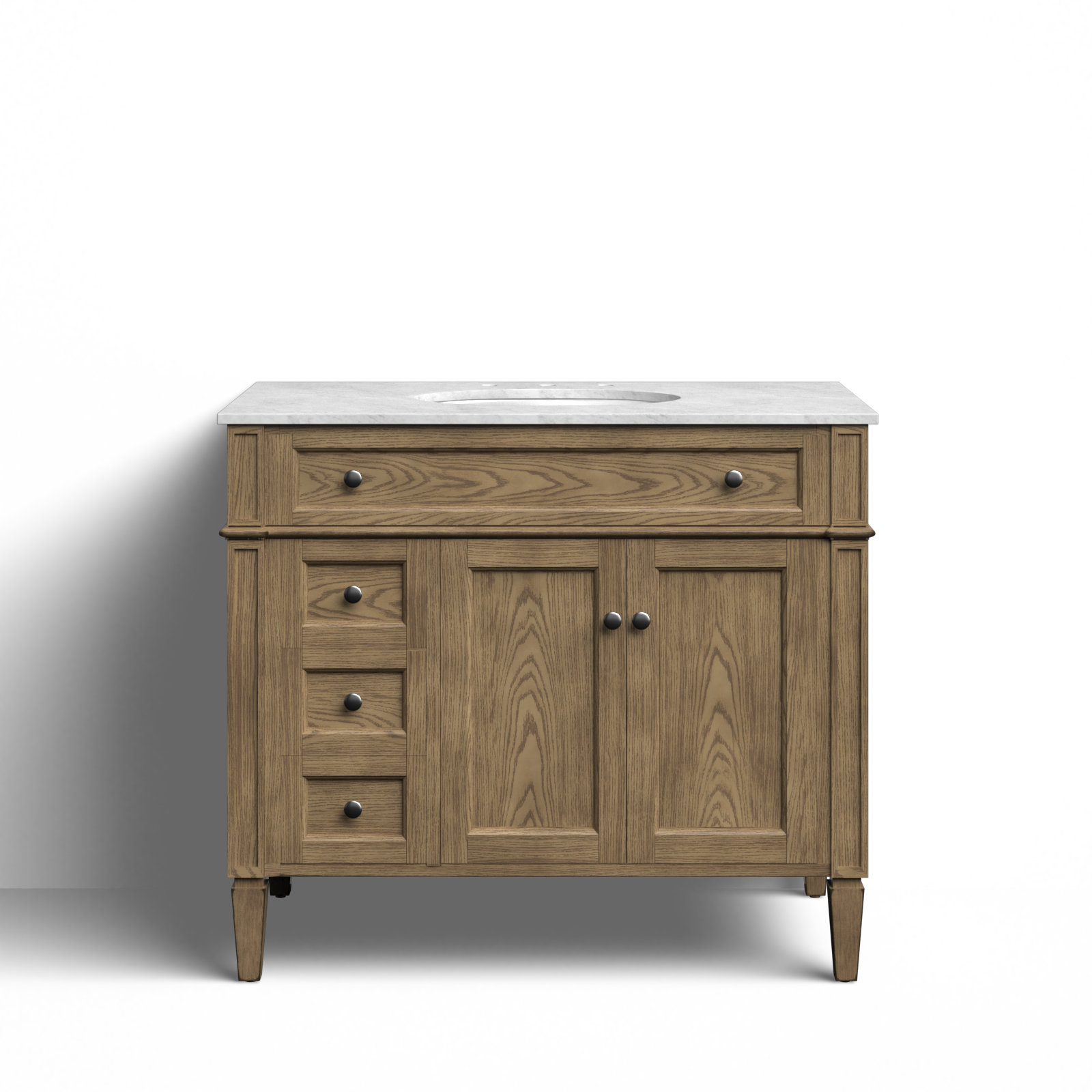 Rivers 40'' Single Bathroom Vanity, Driftwood