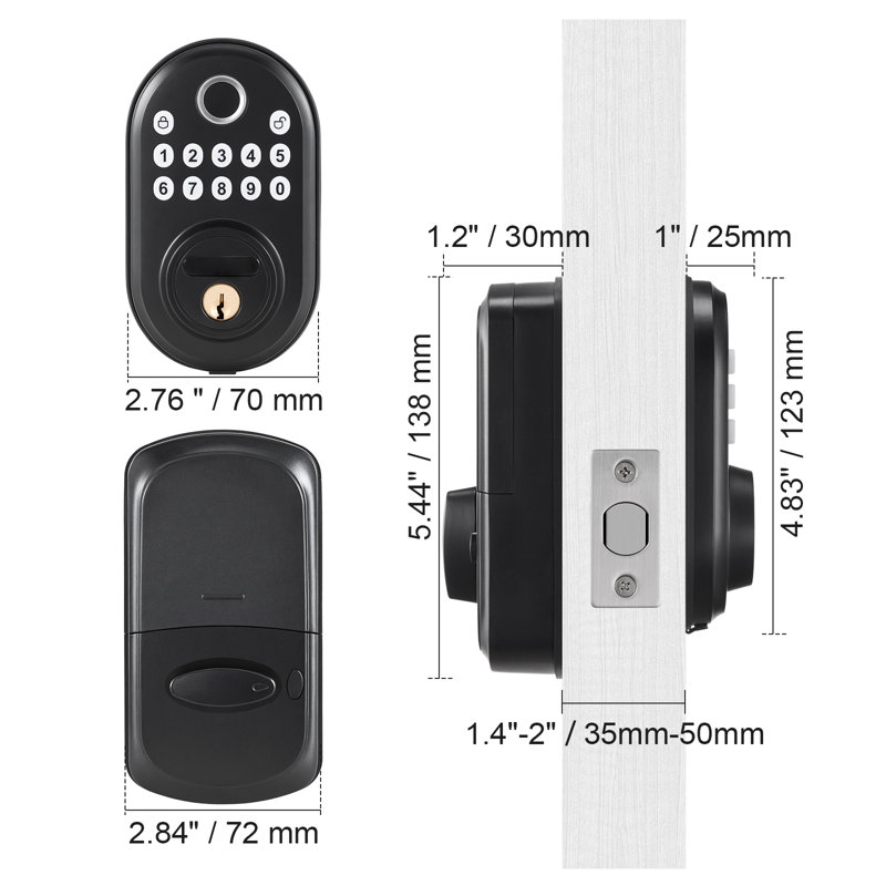 Mot de passe de serrure d'empreinte digitale avec serrure de porte d'entrée sans clé