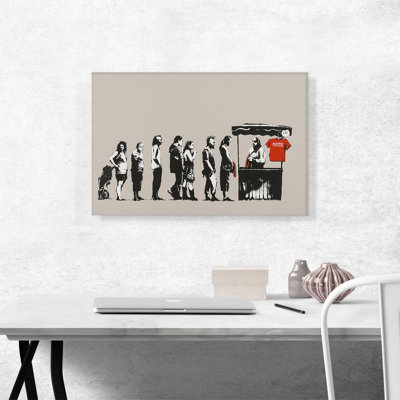 «Destroy Capitalisme» par Banksy, reproduction d'art sur toile tendue
