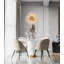 Lustre 16 lumières en laiton et acier inoxydable avec détails en cristal transparent