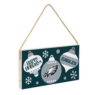 Philadelphia Eagles 6 x 11  Holiday Wood Wall Sign