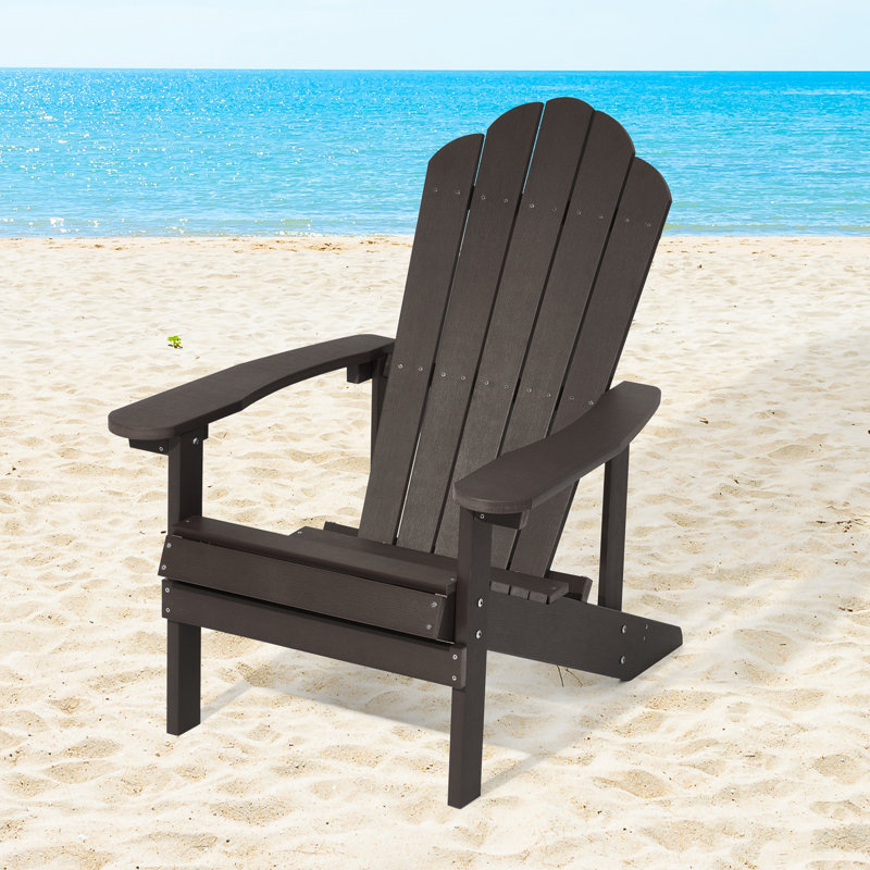 Chaise Adirondack en plastique Halstein, Café