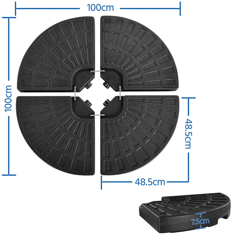 6.7kg Plastic Free Standing Umbrella Base