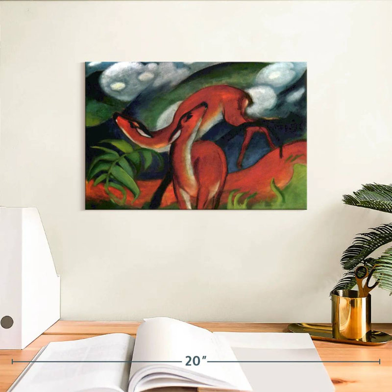 Brampt Red Deer II 1912, 8" H x 12" W