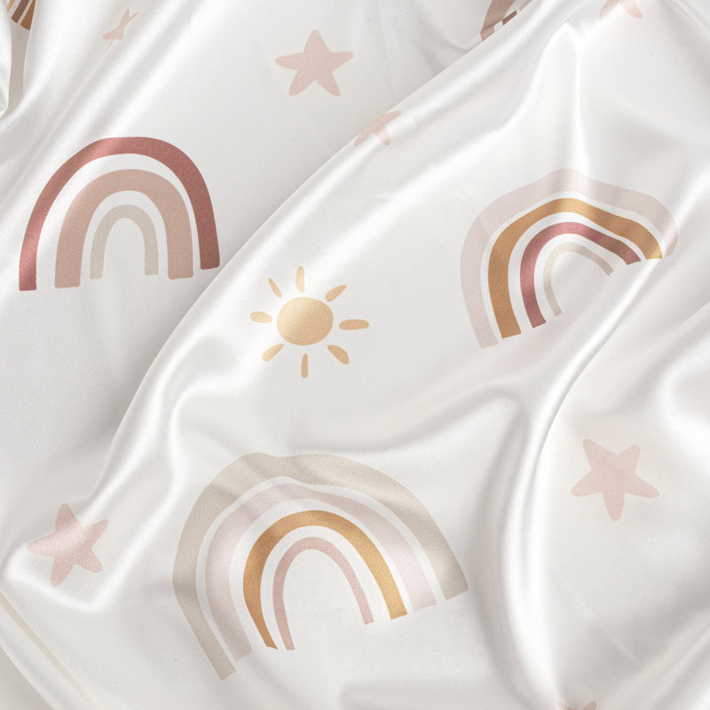 Drap-housse pour lit de bébé Boho Rainbow Satin par Sweet Jojo Designs