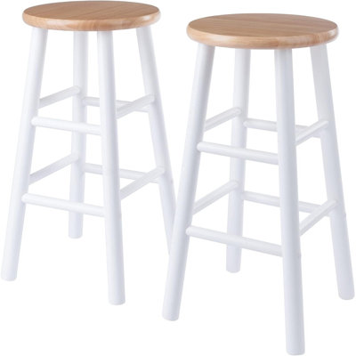 Huxton 2-Pc Counter Stool Set, Natural and White