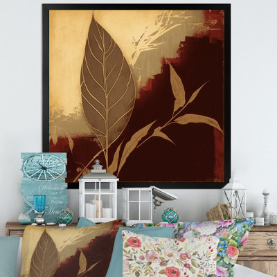 «Terra Cotta Chocolate Leaves II», reproduction sur toile