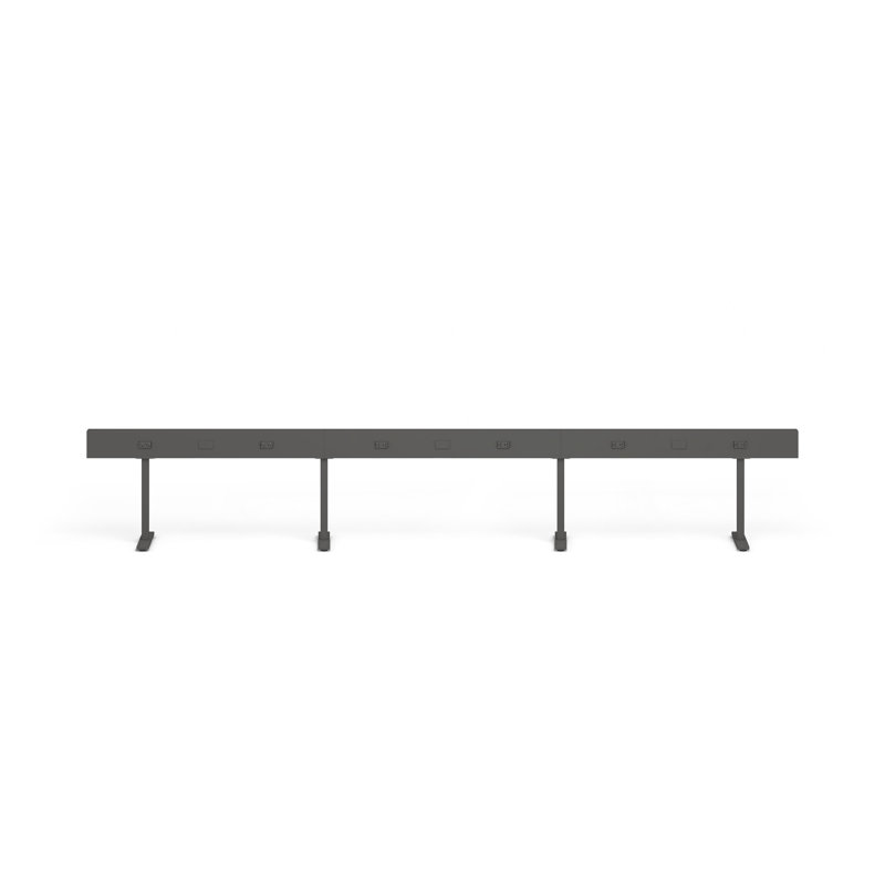 Rail électrique à rampe, Gris anthracite, H 23,5 po x l 180 po x P 14,5 po