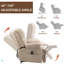 Fauteuil inclinable électrique en chenille de 23 po de large et à dossier haut avec massage par vibration à 8 points et chauffage lombaire-452900984